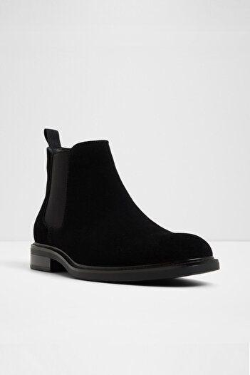 Aldo GIO - Erkek Siyah Hakiki Süet Slip-On Chelsea Bot