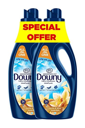 downy Vanilla And Musk Fabric Conditioner Concentrate Softener With Colour Protection 2 x 2L