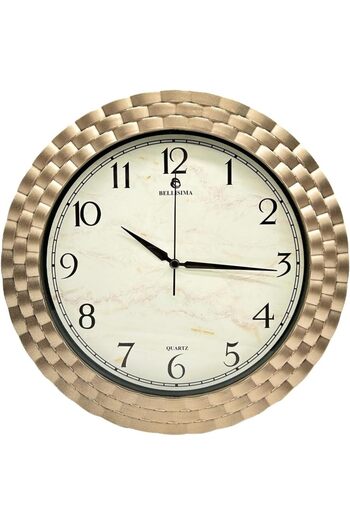 gonyalım Bl-1037 Series Classic Dial Knitted Pattern Silent Clock 30 cm Wall Clock Gold 1154065
