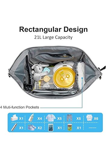 BYBEO Diaper Bag Backpack – Large Capacity, Waterproof, Stylish Travel Baby Changing Bag