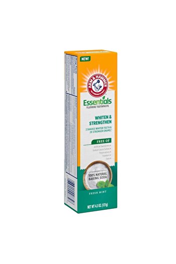 Arm&Hammer Toothpaste, Arm & Hammer, Essentials, Whitening and Enamel Strengthening, Mint Flavor, with Fluoride