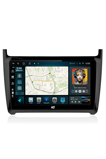 HUB64 Navigatie VW Polo (2009+), 2GB RAM, Android 13, GPS, Wi-FI, Carplay, Android Auto, USB