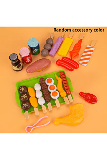 Choice1 21pcs (Bag Pack) Baby Dress Up Kitchen Toys BBQ Set Kids Simulated BBQ Cookware Cooking Simulated Fo