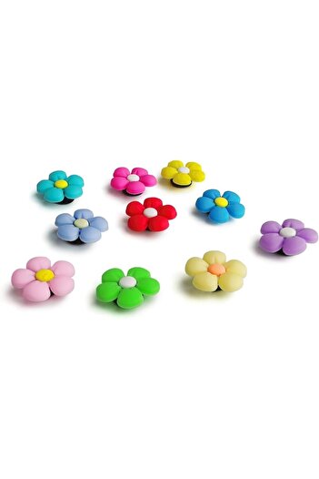 General Store Set 10 Pinuri Accesorii pentru Crocs Saboti, Model Flori, SA&SO General Store®