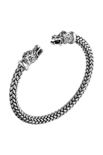 General Store Viking Bracelet, SA&SO General Store®, dragon model, 18 cm, Silver