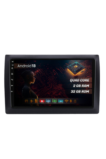 HUB64 Navigatie Fiat Stilo 2GB RAM, Android 13, GPS, Wi-FI, Carplay, Android Auto, USB, Bluetooth