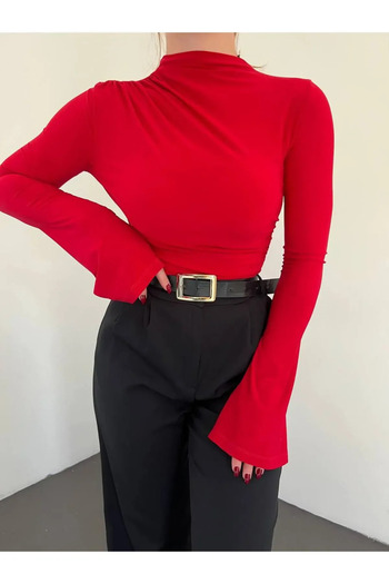 lumuteks Gathered Spanish sleeve Blouse