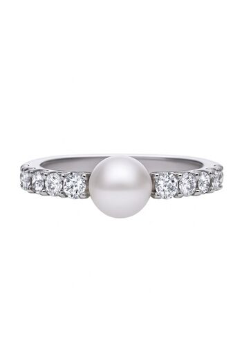 Diamonfire Inel cu perlă de argint și zirconiu 611943