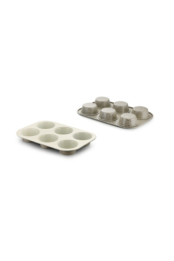 drobina Dropina 6-Compartment Cupcake Pan, Grey