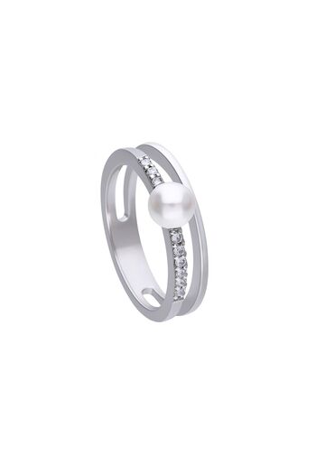 Diamonfire Inel de dama, cu perlă de argint și zirconiu 611995