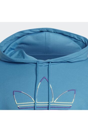 adidas Hanorac sport pentru bărbați Original's Tref Ser Hood 3, albastru deschis, M