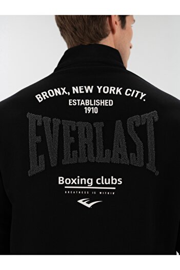 EVERLAST Bronx Nyc Half Zip Regular Black Men's Sweatshirt