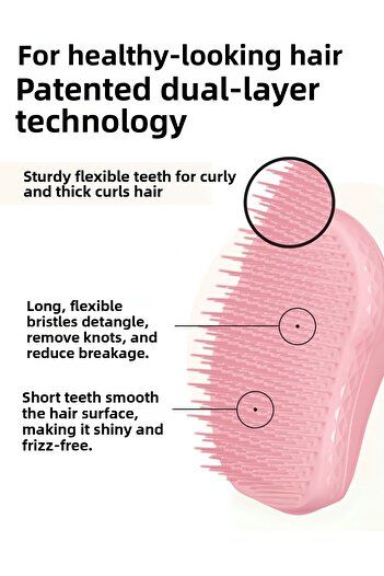 Tangle Teezer Η αυθεντική βούρτσα μαλλιών Thick & Curly Pink Pink