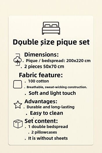 Madame Home 200*230 Double Pike Set with Red Heart Pattern Suitable for Daily Use