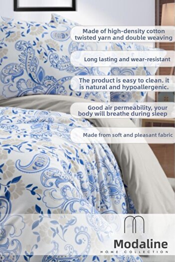 MODALİN Double bedding set 4 pieces hürrem multicolor - 200x220
