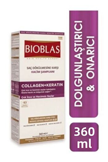 Bioblas Bıoblas Collagen+Keratın - 360 ml for Very Thin and Voluminous Hair