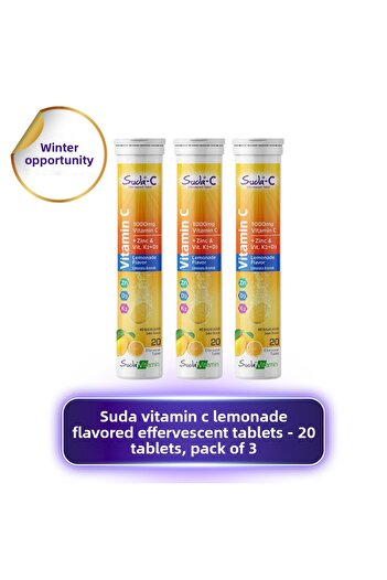 suda Vitamin C Lemonade Flavored 20 Effervescent Tablets