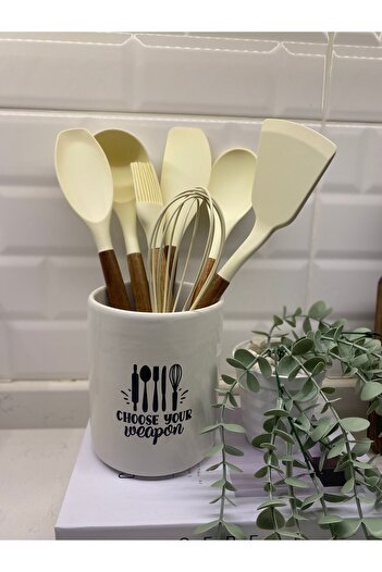 magical dreams 7 Piece Silicone Serving Set + Ceramic Spoon Holder
