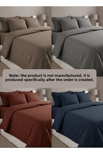 Madame Dower Loom collection dark beige bedspread set - 260x250 cm + 4 pillow cases
