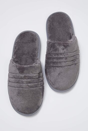 TRENDYOL SHOES Anthracite Men's House Slippers 
 Takeaw26Er00005