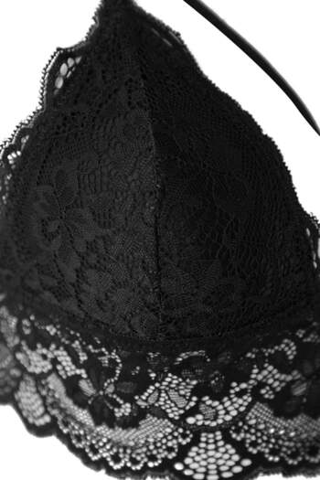 Trendyol Collection Black Lace Covered Bustier Knitted Bra Thmaw26Su00015