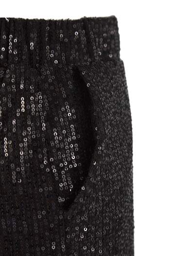 Trendyol Collection Black Flowy Elastic Waist Sequin Shorts Tpraw26Sr00003