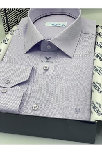 Fitmens Klasik Uzun Kol Oxford Hediye Kutulu Kolay Ütülenebilir Erkek Gömlek FS-001254 - Lila