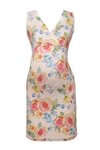Luvmabelly Maternity 5501 Floral Maternity Breastfeeding Dress