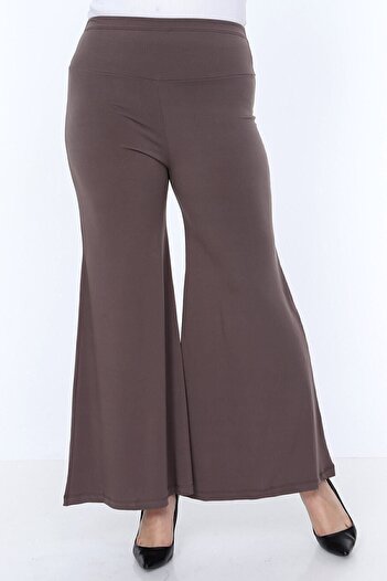 Palena Plna8204 - Sandy Long Palazzo Mink Trousers