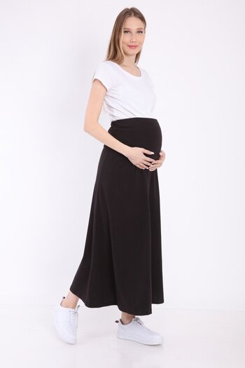 Luvmabelly Myra9030 Adjustable Waist Maternity Skirt - black