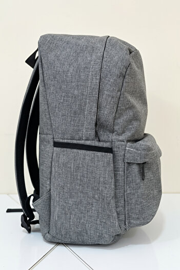 KISCHE Double Color Ineed You School Sports Bag linen pattern gray