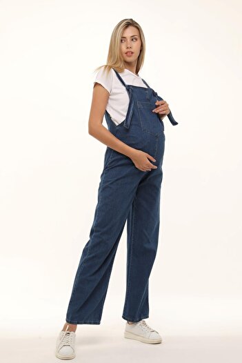 Luvmabelly Myra6152 Denim Maternity Salopet - kék
