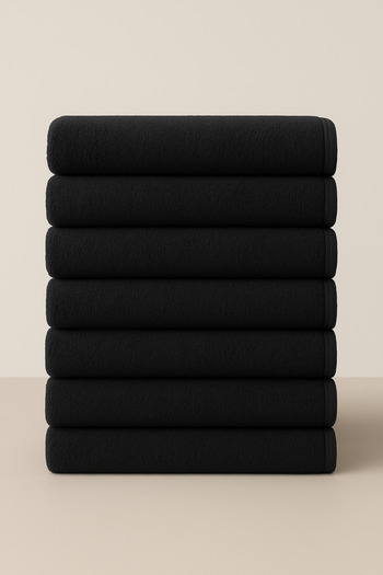 Elaganya 6-Pack Black Bath Towels 70X140 |   Soft 100% Cotton Spa & Hotel Towel