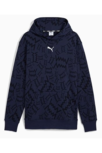 Puma 689536 Team Jaws Post Game Hoodie Качулка за мъже LACİVERT