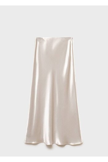 MANGO Woman Saten midi etek
