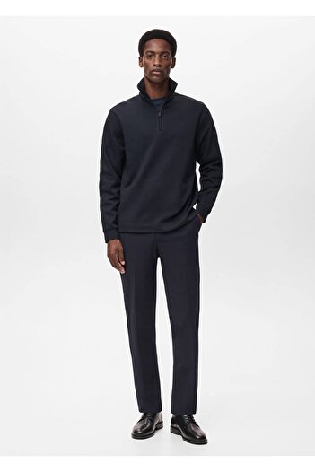 MANGO Man Regular-fit fermuarlı teknik sweatshirt
