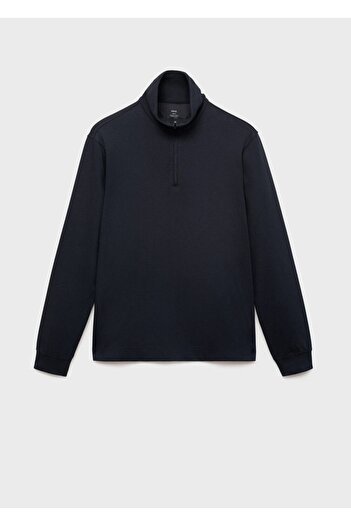 MANGO Man Regular-fit fermuarlı teknik sweatshirt