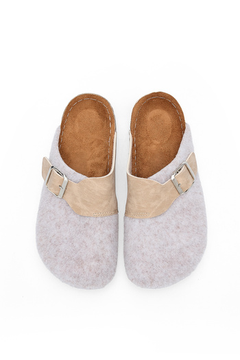 XJIM Women's Beige Orthopedic Light Sole House Slippers Winter Comfortable Daily Non-Slip Sole