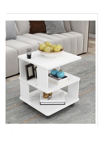 Raffine Multipurpose 3 Tiers Modern Unique Shape Design Nightstand End Table Movable Coffee Table Side Table