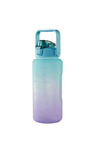 Raffine 2000 ml Portable Leak Proof Cute Water Bottle with Time Marker and Carry Handle