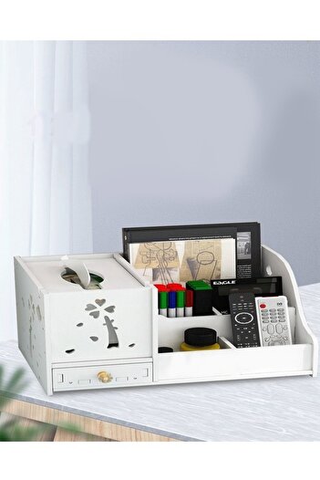 Raffine 1-Piece Floral Design Desktop Multifunctional Storage Box