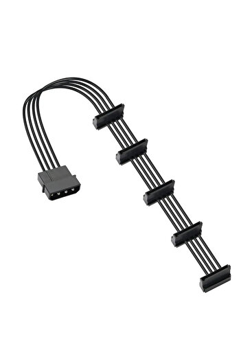 Choice 50CM High Quality 1 Pcs Practical Durable PC Server 4 pins IDE Molex 1 to 5 SATA Power Cable Adapter