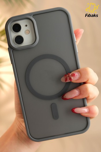 Fibaks Apple iPhone 11 Uyumlu Kılıf Kamera Çıkıntılı Magsafe Şarj Destekli Hassas Tuşlu Yumuşak Mat Kapak