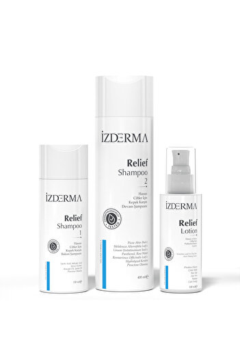 izderma Relief Kepek, Kızarıklık, Kaşıntı Ve Pullanma Karşıtı 3'lü Set