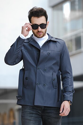 Oksit Lusaka Su İtici Slim Fit Kemer Detaylı Trençkot