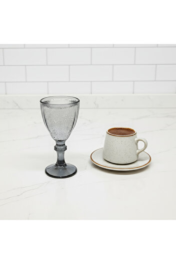 İnova Home Decor 6-Piece Smoke Colored Coffee Side Glass