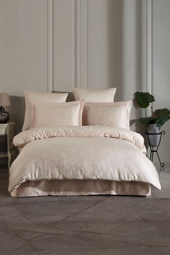 VAROL Liyosel Jacquard Duvet Cover Set Single - Eva Cappuccino