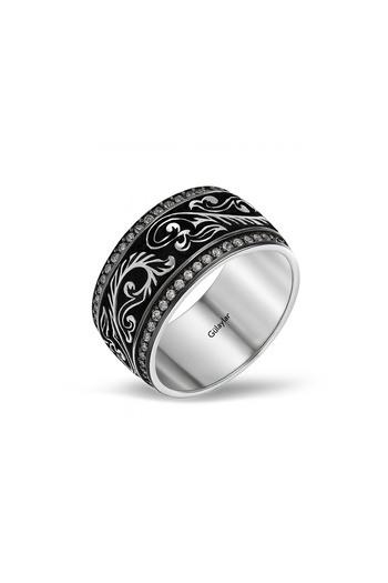Diamond Line-Gülaylar Crown Koleksiyonu Kadın Bujiteri Taşlı Modern Alyans