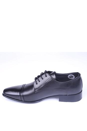 Fosco 1001-1 Men's Black Lace-Up Genuine Leather Classic Shoes