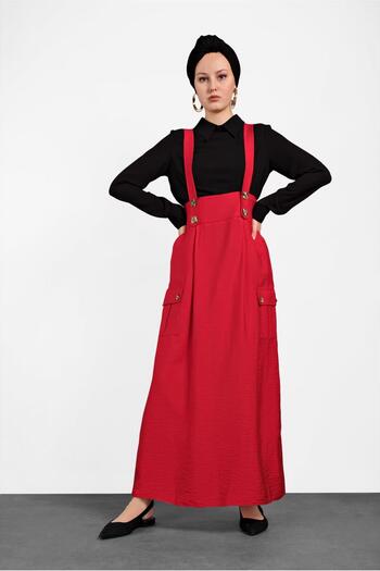 Alvina Button and Pocket Skirt Salopeet 4478